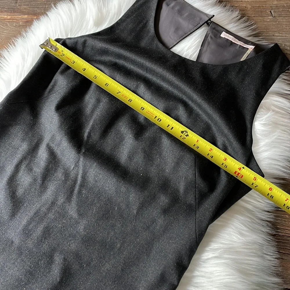 Rebecca Taylor wool blend sleeveless grey sheath dress‎ EUC